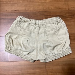 ベージュ ハーフパンツ 120レース付きポケットの画像