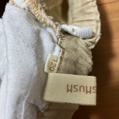 ベージュ ハーフパンツ 120レース付きポケットの画像