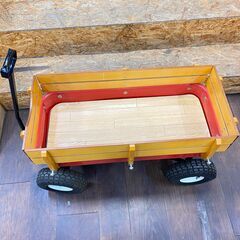 ジ529/ 枠付き ワイドエアータイヤ ラジオフライヤー テーブル キャリーワゴン カート キャンプ アウトドア 荷物運び の画像