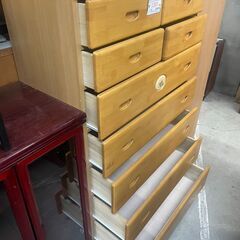 リサイクルショップどりーむ天保山店　No2953 タンス　衣類収納　7段　サイドレールで開閉スムーズの画像