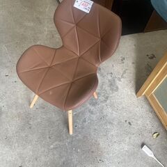 リサイクルショップどりーむ天保山店　No5164 カジュアルチェア　ブラウン　合成皮革　デスクチェアの画像