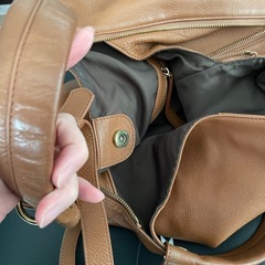 キャメル　バッグの画像