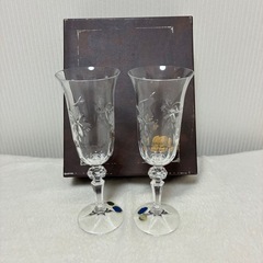 ボヘミアングラス　ワイングラス　ペアの画像