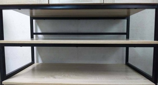 キッチン収納に！未使用・幅90cmオーク調レンジボード