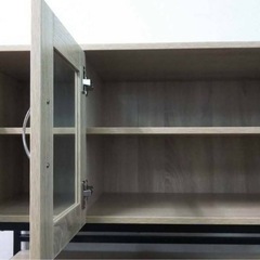 キッチン収納に！未使用・幅90cmオーク調レンジボードの画像