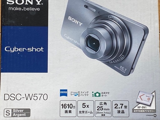 【美品】SONY デジタルカメラ Cyber-shot DSC-W570 シルバー