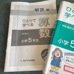1人で学べる算数　
小学5年生の画像