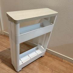 【取り引き中】ニトリ  トイレ収納・サニタリーワゴン3段の画像