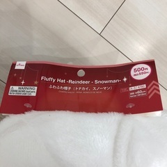 ふわふわ帽子　スノーマンの画像