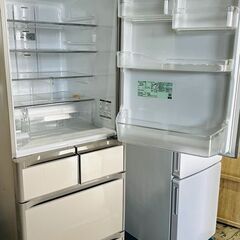 日立　ガラストップ5ドア冷蔵庫　401L　2023年製の画像