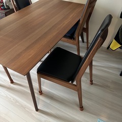 高級北欧テーブル+椅子セットの画像