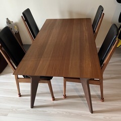 高級北欧テーブル+椅子セットの画像