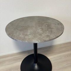 カフェテーブル 丸型 幅60cm マーブルグレー 北欧風の画像