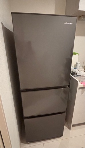 ハイセンス 冷蔵庫 幅55.4cm 283L 自動霜取り セレクトチルド室 急速冷凍 2段野菜室 静音 右開き 3ドア 大容量
