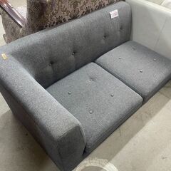 リサイクルショップどりーむ天保山店　No5063 2人掛けソファ　コーナーソファ　グレー　ローソファの画像