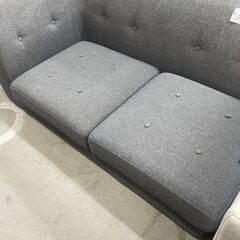 リサイクルショップどりーむ天保山店　No5063 2人掛けソファ　コーナーソファ　グレー　ローソファの画像