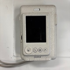 ★新入荷 富士フイルム FUJIFILM チェキ インスタントカメラINS MINI HM1 STONE WHITEの画像