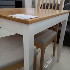 ★リユースのサカイ日立店★HJ8611 IKEA ダイニングセット ナチュラルブラウン H75×D74×W74 クリーニング済み の画像