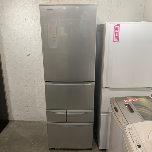 【年明けお買い得商品】TOSHIBA 2015年製　5ドア　426L ノンフロン冷凍冷蔵庫（ID1656）