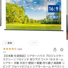 プロジェクタースクリーン110インチの画像