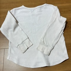 branshes 薄ピンクリブ長袖カットソー 110cmの画像