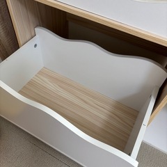 　【お譲り先決定】ニトリ　キッズ収納ラック　絵本棚　おもちゃ収納の画像