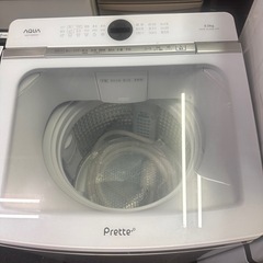 🧺 【美品・高年式】AQUA Prette 全自動洗濯機 9.0kg AQW-VA9N(W) 🌟の画像
