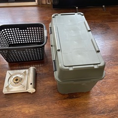 無印良品カセットコンロ&プラボックスセットの画像