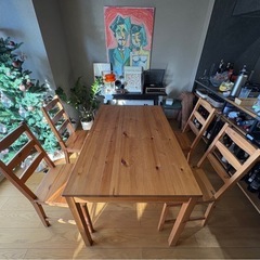 ダイニングテーブル＆イス4脚セット の画像