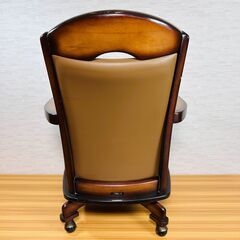 OTSUKA スーパープラム C-606A C-606C ダイニングチェア 回転キャスター式 肘アーム 2脚の画像