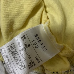 キッズ ワンピース 長袖 イエロー フラワー柄　100の画像