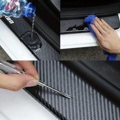 ⭐️新品・未使用⭐️3Dカーボンファイバーテープ🟪10cm×300cm🟪材質：PVC🟪自己粘着性ストリップ🟪傷防止テープ🟪中柱ドア窓などに❗️の画像