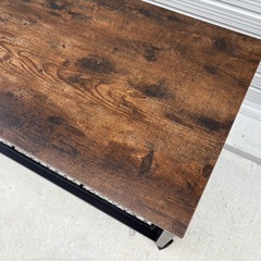 ローテーブル（キャスター付） 木目調 ヴィンテージ 机 家具 長方形 センターテーブル 一人暮らし インテリア mw0910の画像