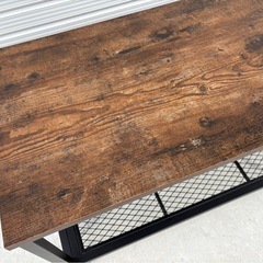 ローテーブル（キャスター付） 木目調 ヴィンテージ 机 家具 長方形 センターテーブル 一人暮らし インテリア mw0910の画像