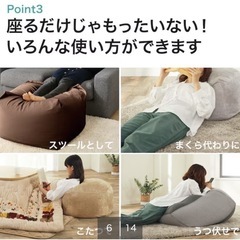 ニトリ　人をダメにするクッションの画像