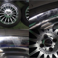 レアサイズCarlsson 1/16 215/45R17インチ 7J(+50) PCD100 4穴 アルミホイール タイヤ カールソンの画像