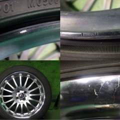 レアサイズCarlsson 1/16 215/45R17インチ 7J(+50) PCD100 4穴 アルミホイール タイヤ カールソンの画像