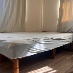 ダブルベッド　ニトリ　マットレス付き　良品　引き取り希望の画像