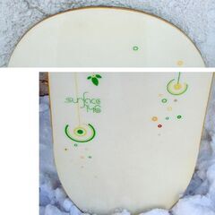 146cm スノーボード 板 のみ サロモン SURFACE オフホワイト×グリーン 白緑 レディースデザイン 鳥花 サーフェース SALOMON スノボ ☆ PayPay(ペイペイ)決済可能 ☆ 札幌市 豊平区 平岸 平岸店の画像