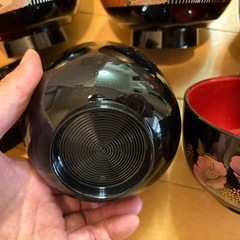 オシャレ！花柄の汁椀の画像