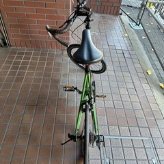 20インチ　2×7speed　補助ブレーキ付き　ドロップハンドル　カーキ色の画像