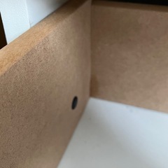 キャスター付引出しハンガーラック　木製　ホワイトの画像