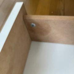 キャスター付引出しハンガーラック　木製　ホワイトの画像