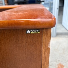 カリモク  コーナーチェア  小物入れアリ！の画像