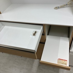 レンジボード扉スライド台ナチュラル×ホワイト【トレファク堺福田店】の画像