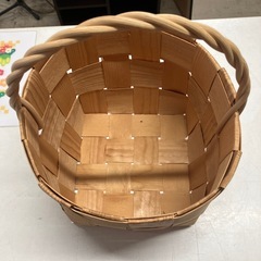 O 2512-352 ワンハンドルバスケット　小物2点付き　キズ汚れ有りの画像