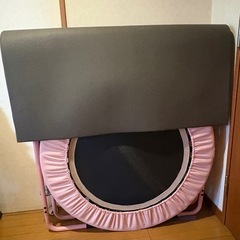 【即引渡OK】値下げ　3点セット　トランポリン/鉄棒/マット　ピンク系　3点セット　の画像