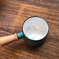 琺瑯ミルクパン木取手ターコイズ 水色ホーローの画像