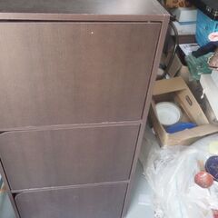 ３段カラーBOX、収納、整理、通常サイズの画像