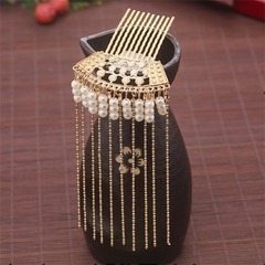 ビラかんざし 前撮り 着物 びら下がり ゴールド ヘアアレンジ ヘッドドレスの画像